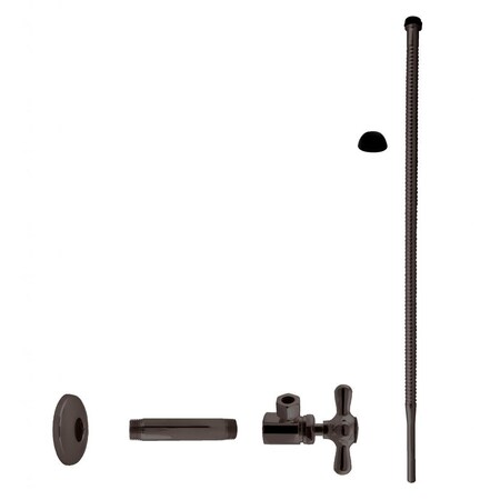 Westbrass Supply Kit, 1/2" IPS x 3/8" OD x 20" Corrugated in Oil Rubbed Bronze D103K20X-12